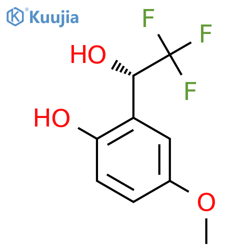 4-methoxy-2-(1S)-2,2,2-trifluoro-1-hydroxyethylphenol structure