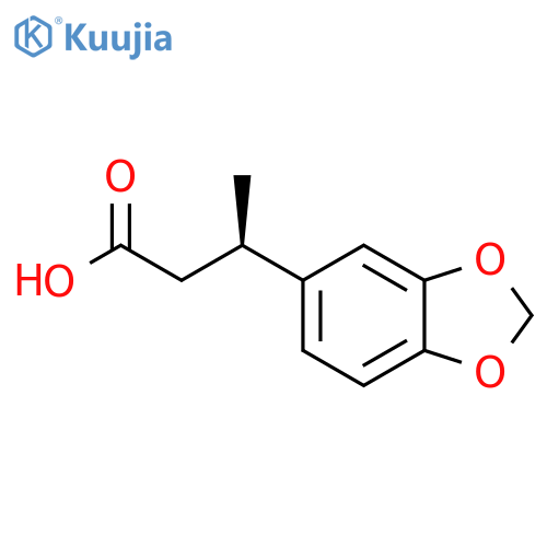 (3R)-3-(1,3-dioxaindan-5-yl)butanoic acid structure