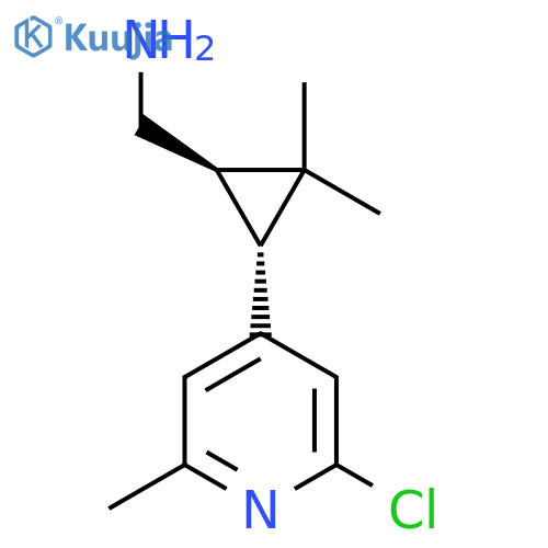 rac-(1R,3R)-3-(2-chloro-6-methylpyridin-4-yl)-2,2-dimethylcyclopropylmethanamine structure