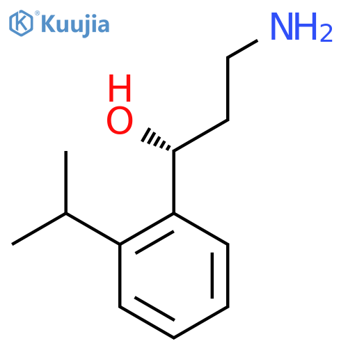 (1R)-3-amino-1-2-(propan-2-yl)phenylpropan-1-ol structure
