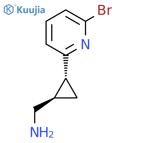 rac-(1R,2R)-2-(6-bromopyridin-2-yl)cyclopropylmethanamine structure