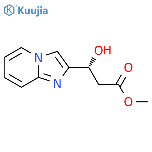 methyl (3R)-3-hydroxy-3-{imidazo1,2-apyridin-2-yl}propanoate structure