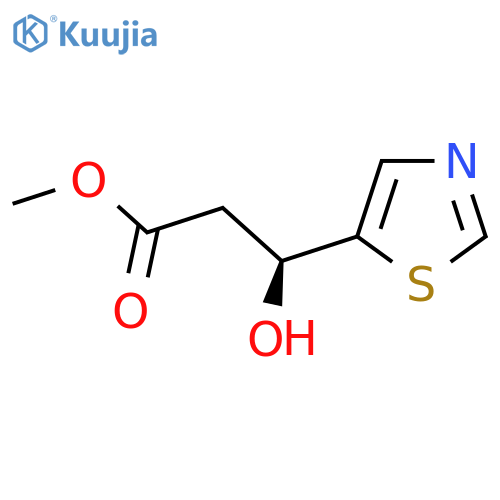 methyl (3S)-3-hydroxy-3-(1,3-thiazol-5-yl)propanoate structure