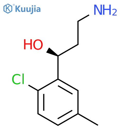 (1S)-3-amino-1-(2-chloro-5-methylphenyl)propan-1-ol structure