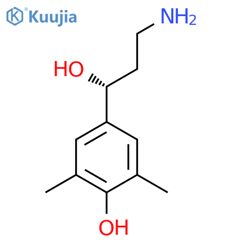 4-(1R)-3-amino-1-hydroxypropyl-2,6-dimethylphenol structure