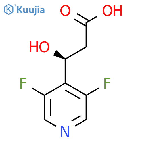 (3S)-3-(3,5-difluoropyridin-4-yl)-3-hydroxypropanoic acid structure