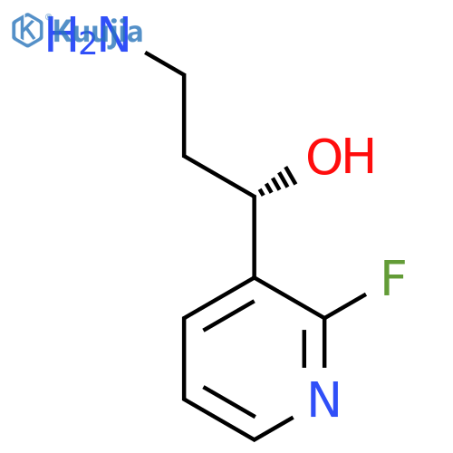 (1S)-3-amino-1-(2-fluoropyridin-3-yl)propan-1-ol structure