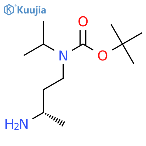 tert-butyl N-(3S)-3-aminobutyl-N-(propan-2-yl)carbamate structure