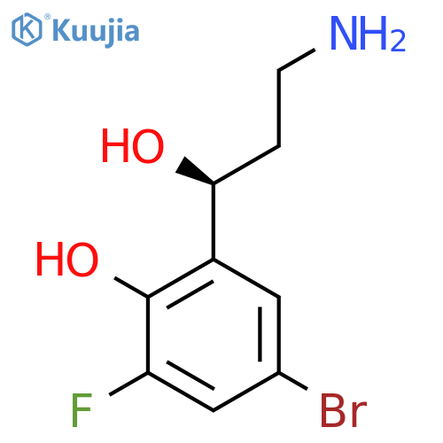2-(1S)-3-amino-1-hydroxypropyl-4-bromo-6-fluorophenol structure