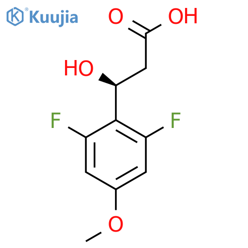 (3S)-3-(2,6-difluoro-4-methoxyphenyl)-3-hydroxypropanoic acid structure