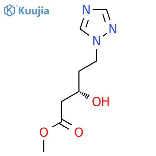 methyl (3S)-3-hydroxy-5-(1H-1,2,4-triazol-1-yl)pentanoate structure