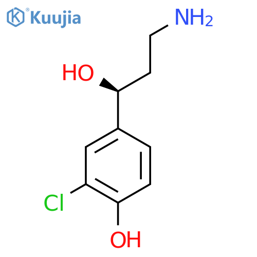 4-(1S)-3-amino-1-hydroxypropyl-2-chlorophenol structure