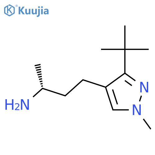 (2R)-4-(3-tert-butyl-1-methyl-1H-pyrazol-4-yl)butan-2-amine structure