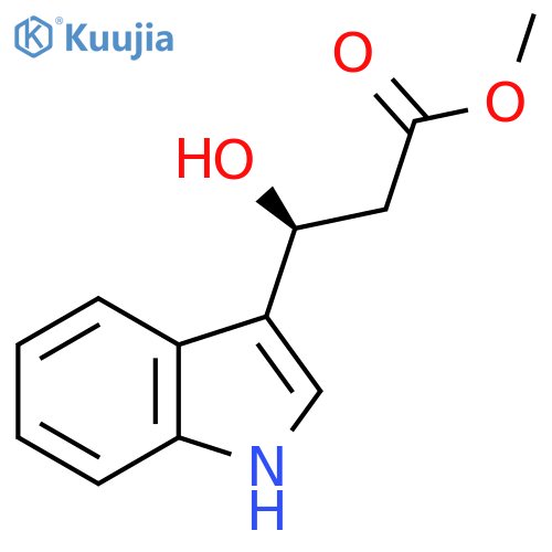 methyl (3S)-3-hydroxy-3-(1H-indol-3-yl)propanoate structure
