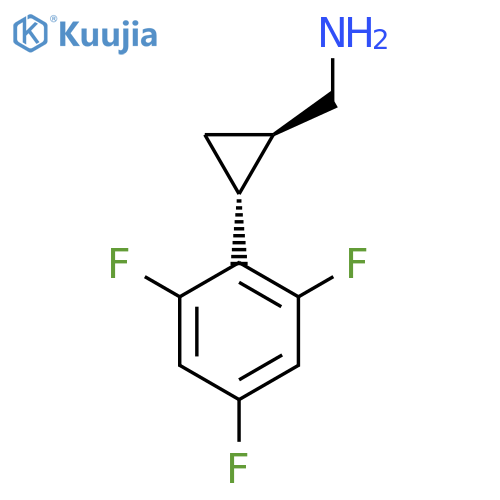 rac-(1R,2R)-2-(2,4,6-trifluorophenyl)cyclopropylmethanamine structure