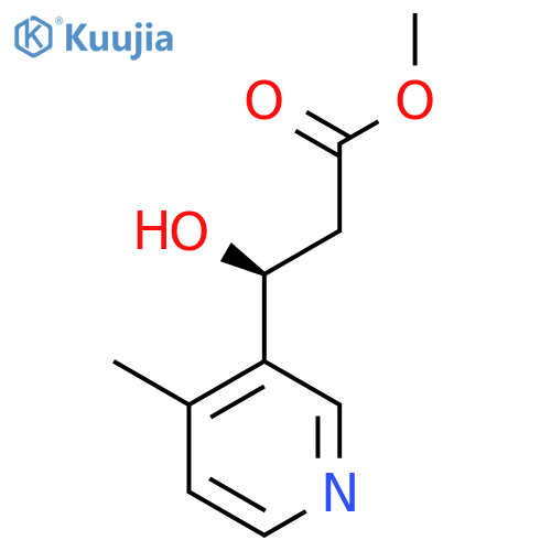 methyl (3S)-3-hydroxy-3-(4-methylpyridin-3-yl)propanoate structure