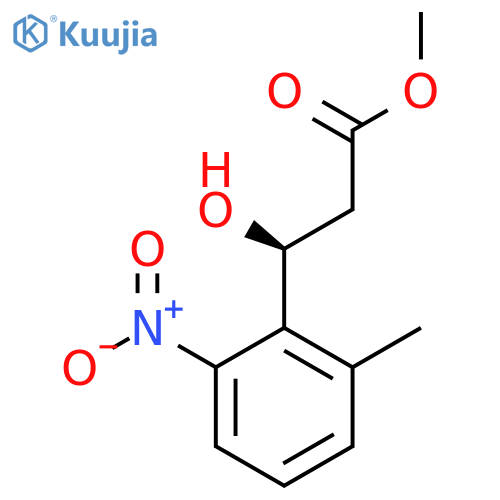 methyl (3S)-3-hydroxy-3-(2-methyl-6-nitrophenyl)propanoate structure