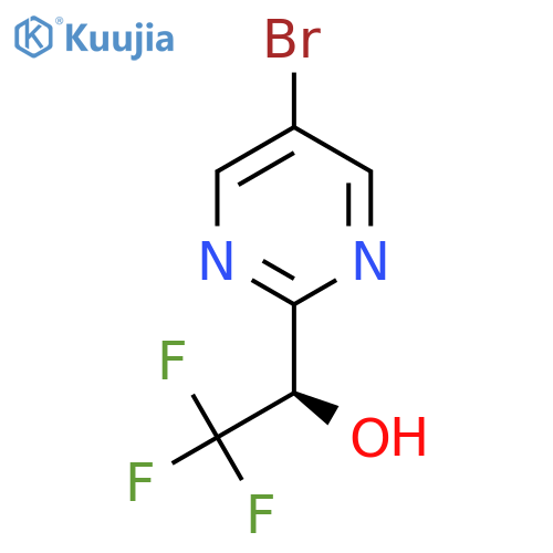 (1R)-1-(5-bromopyrimidin-2-yl)-2,2,2-trifluoroethan-1-ol structure