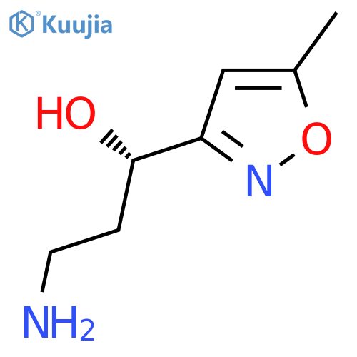 (1S)-3-amino-1-(5-methyl-1,2-oxazol-3-yl)propan-1-ol structure