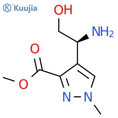 methyl 4-(1S)-1-amino-2-hydroxyethyl-1-methyl-1H-pyrazole-3-carboxylate structure