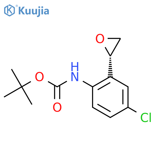 tert-butyl N-{4-chloro-2-(2S)-oxiran-2-ylphenyl}carbamate structure