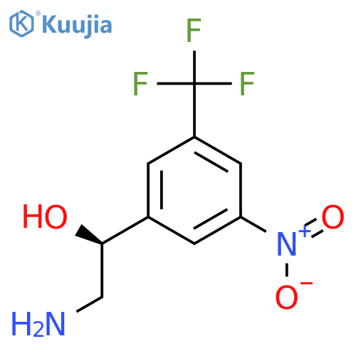 (1S)-2-amino-1-3-nitro-5-(trifluoromethyl)phenylethan-1-ol structure