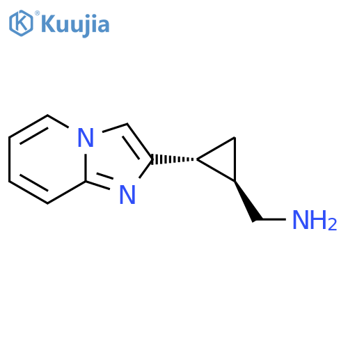 rac-(1R,2R)-2-{imidazo1,2-apyridin-2-yl}cyclopropylmethanamine structure