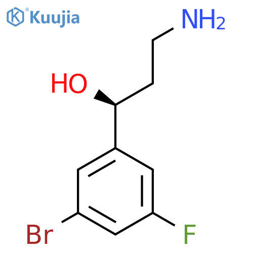 (1S)-3-amino-1-(3-bromo-5-fluorophenyl)propan-1-ol structure