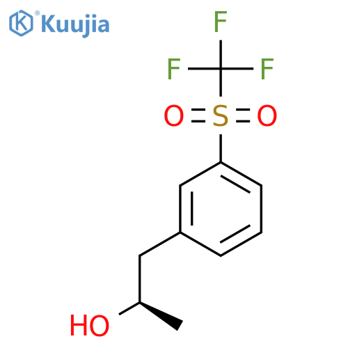 (2R)-1-(3-trifluoromethanesulfonylphenyl)propan-2-ol structure