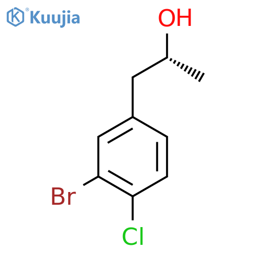 (2R)-1-(3-bromo-4-chlorophenyl)propan-2-ol structure