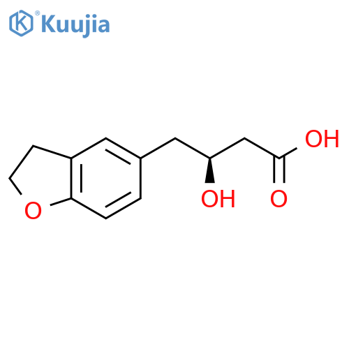 (3S)-4-(2,3-dihydro-1-benzofuran-5-yl)-3-hydroxybutanoic acid structure