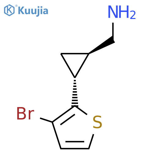 rac-(1R,2R)-2-(3-bromothiophen-2-yl)cyclopropylmethanamine structure