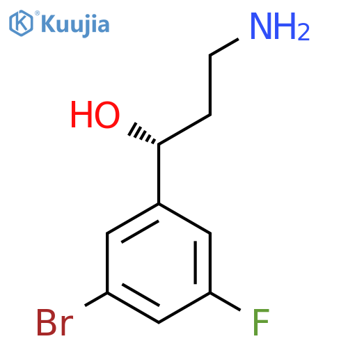 (1R)-3-amino-1-(3-bromo-5-fluorophenyl)propan-1-ol structure