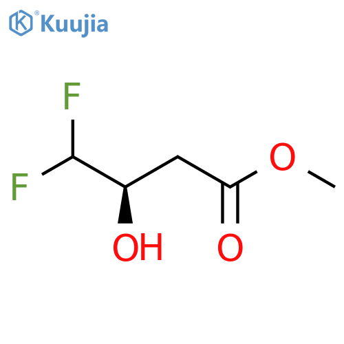 methyl (3R)-4,4-difluoro-3-hydroxybutanoate structure