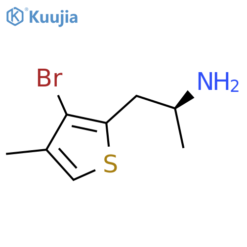 (2S)-1-(3-bromo-4-methylthiophen-2-yl)propan-2-amine structure