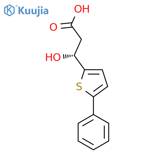 (3R)-3-hydroxy-3-(5-phenylthiophen-2-yl)propanoic acid structure