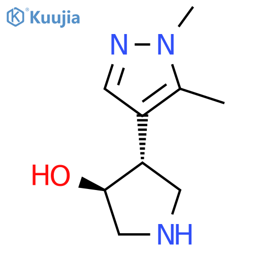 rac-(3R,4S)-4-(1,5-dimethyl-1H-pyrazol-4-yl)pyrrolidin-3-ol structure