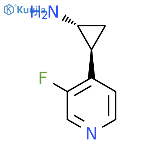 rac-(1R,2S)-2-(3-fluoropyridin-4-yl)cyclopropan-1-amine structure