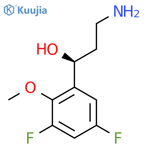 (1S)-3-amino-1-(3,5-difluoro-2-methoxyphenyl)propan-1-ol structure