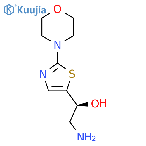 (1S)-2-amino-1-2-(morpholin-4-yl)-1,3-thiazol-5-ylethan-1-ol structure
