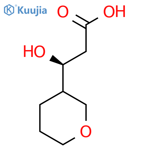 (3S)-3-hydroxy-3-(oxan-3-yl)propanoic acid structure