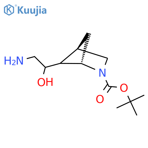 tert-butyl (1S,4R)-5-(1R)-2-amino-1-hydroxyethyl-2-azabicyclo2.1.1hexane-2-carboxylate structure