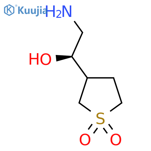 3-(1R)-2-amino-1-hydroxyethyl-1lambda6-thiolane-1,1-dione structure