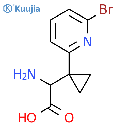 2-amino-2-1-(6-bromopyridin-2-yl)cyclopropylacetic acid structure
