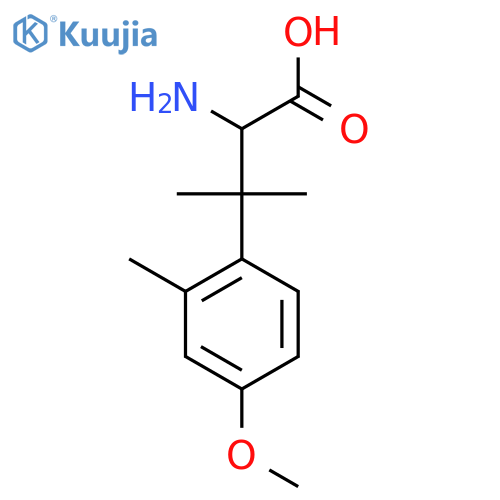 2-Amino-3-(4-methoxy-2-methylphenyl)-3-methylbutanoic acid structure