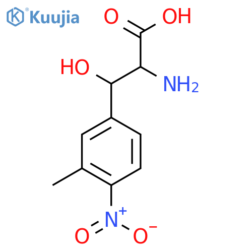2-amino-3-hydroxy-3-(3-methyl-4-nitrophenyl)propanoic acid structure