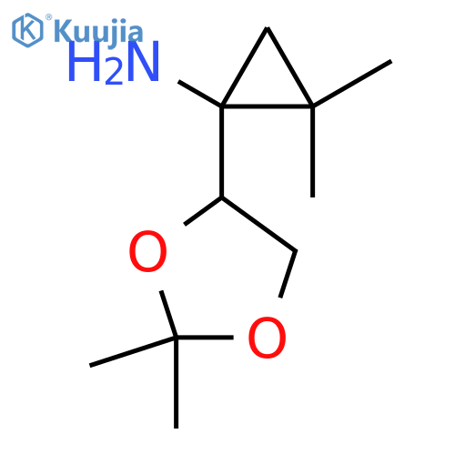 1-(2,2-dimethyl-1,3-dioxolan-4-yl)-2,2-dimethylcyclopropan-1-amine structure