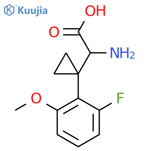 2-amino-2-1-(2-fluoro-6-methoxyphenyl)cyclopropylacetic acid structure