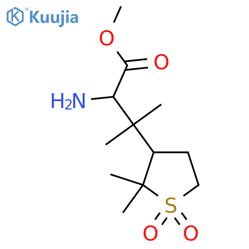 methyl 2-amino-3-(2,2-dimethyl-1,1-dioxo-1lambda6-thiolan-3-yl)-3-methylbutanoate structure