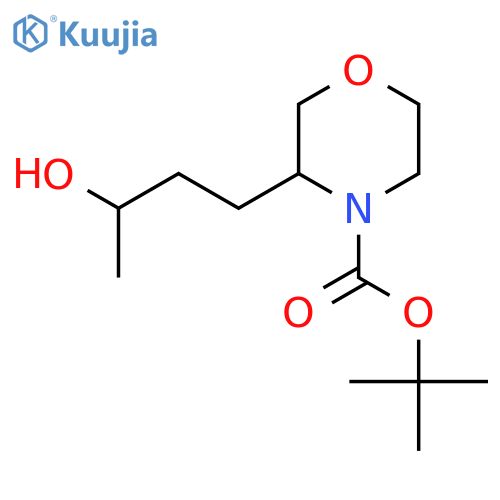 tert-butyl 3-(3-hydroxybutyl)morpholine-4-carboxylate structure